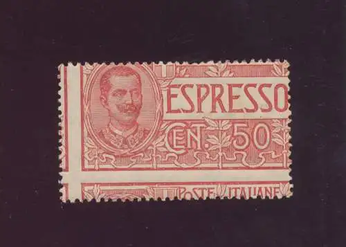 1903 Italien, Espresso, Nr. 4, 50 Cent rot, Varietà di Dentellatura, MNH **