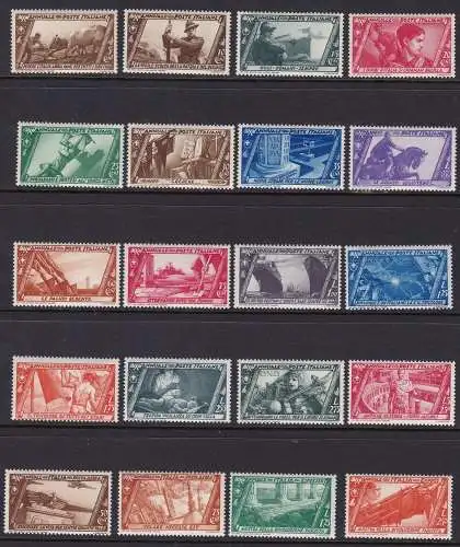 1932 ITALIEN - Nr. 325/340 + PA 42/43 + Ex 17/18 Marcia su Roma - MNH **