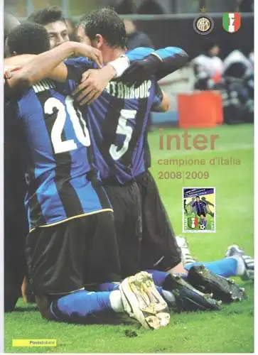 2008-2009 Italien, Folder Francobolli Inter Campione d'Italia MNH **