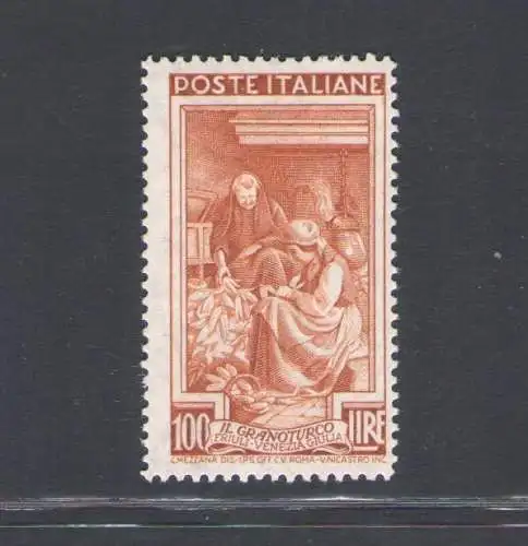 1950 Italien, Italia al Lavoro 100 Lire gezähnt 13 1/4 Nr. 651Ac, MNH**