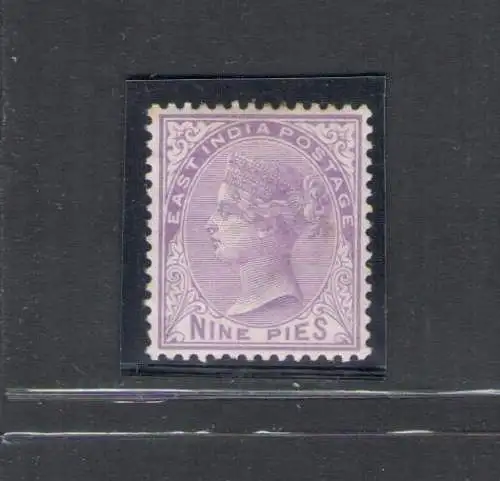 1874 Indien - Stanley Gibbson Nr. 78 - 9p. pale mauve, Effige Vittoria - MH*