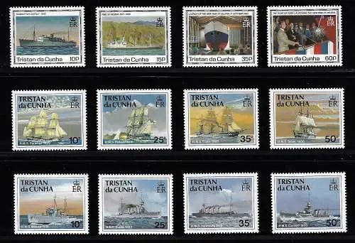 1990-91 Tristan da Cunha - Yvert Nr. 475/486, postfrisch**