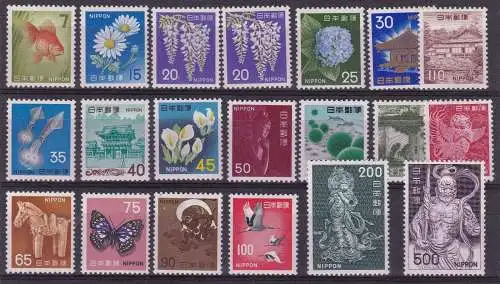 1966-69 JAPAN, Yvert Nr. 837/847A, 20 Werte, postfrisch**