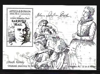 1986 Barbuda, J.S. Bach - Yvert Bogen Nr. 97 - postfrisch **