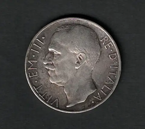 1927 Vittorio Emanuele III - 2 Lire Silber - MB