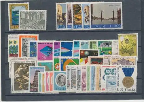 1973 Italien Republik, postfrisch, kompletter Jahrgang 45 Werte - postfrisch **