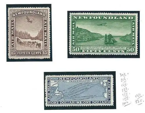 1931 NEWFOUNDLAND - SG 192/194 3 Werte MLH/MNH