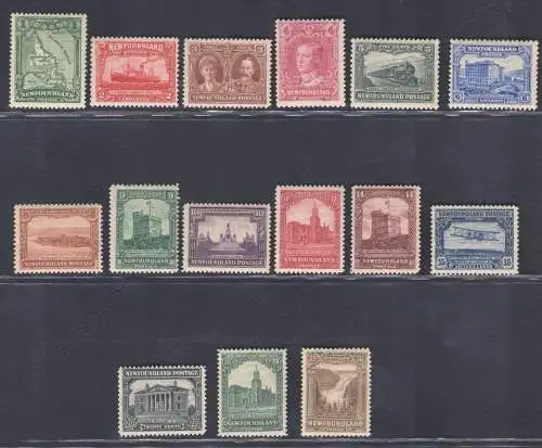 1928-29 Neufundland, Stanley Gibbons n. 164/78, postfrisch**