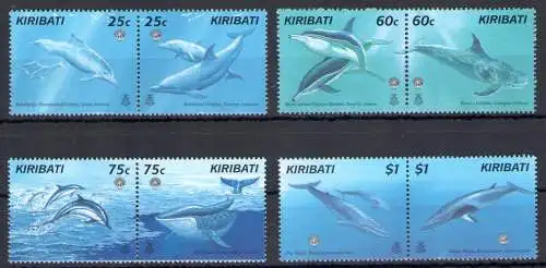 1998 Kiribati, Wale und Delfine - Nr. 414/21 - 8 Werte - postfrisch**