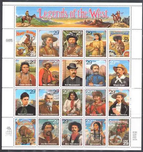 1994 USA, Legends of the West, Bill Pickett Falsch, MNH**