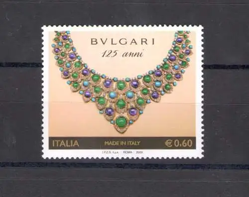 2009 Italien - Republik - Nr. 3081 Bulgari 0,60 MNH ** VARIETÉ Zertifikat CILIO