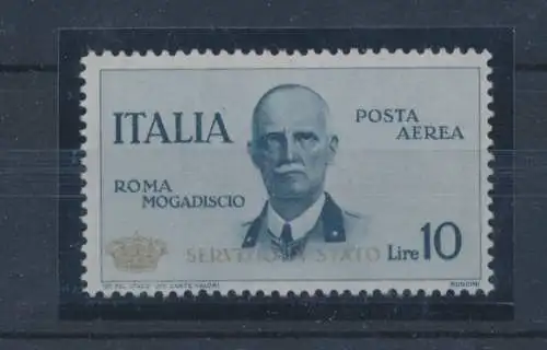 1934 Königreich Italien - Flugdienst - 10 Lire Schiefer Coroncina - MNH ** Raybaudi Zertifikat