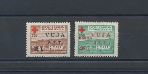 1948 TRIEST B, Nr. 4/5 - Pro Rotes Kreuz, 2 Werte, postfrisch**