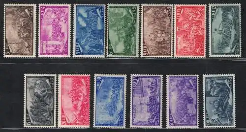 1948 Italien - Republik, # 580/591 + Espresso # 32 Risorgimento, postfrisch **