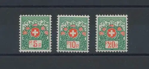 1927 SCHWEIZ - Franchise - Nr. 11B/13B - ohne Prüfnummer - postfrisch**