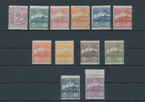 1903 SAN MARINO, Nr. 34/45, Ziffer oder Ansicht - 12 Werte - Zertifikat Philatelie De Simoni - MNH ** Signaturen Giulio Bolaffi