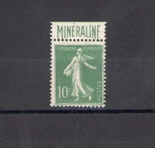 1924-26 FRANKREICH - Nr. 188A Sämaschine auf einheitlichem Boden - 10 Cent Mineralien - postfrisch **