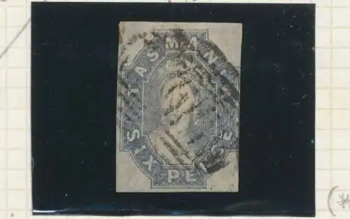 1863 TASMANIA - Stanley Gibbons Nr. 46 6d. grau-violett GEBRAUCHT