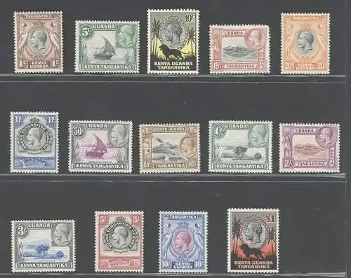 1935-37 Tanganjika - Stanley Gibbons Nr. 110-23 - George V - 14 Werte - komplette Serie - postfrisch **