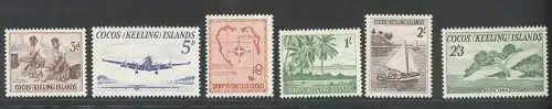 1963 COCOS - Yvert et Tellier Nr. 1-6 - Serie Ordinaria - MNH **