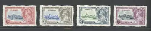 1935 St. Helena, Stanley Gibbons Nr. 124-27 - Silver Jubilee - MH*