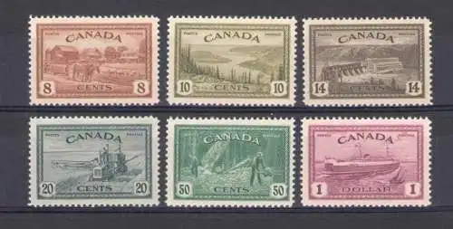 1946-47 KANADA - Stanley Gibbons Nr. 401/406 - postfrisch**