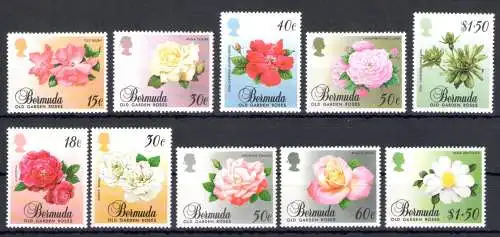 1988-89 Bermuda, Yvert n. 524/28+549/53 - Blumen - postfrisch**