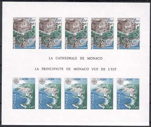 1978 Monaco, Yvert 14a - Europa Cept Bogen - ungezähnt - postfrisch **