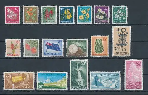 1967 New Zealand, Dezimalserie in Cent - SG 845/62 - 18 Werte - MNH **