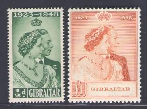 1948 Gibraltar, Stanley Gibbons Nr. 134/35 - postfrisch**