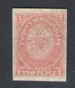 1862-64 Neufundland - Stanley Gibbons Nr. 17 - 2d. rose lake - MH*