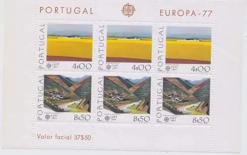 1977 EUROPA CEPT Portugal Tourismusblatt postfrisch **