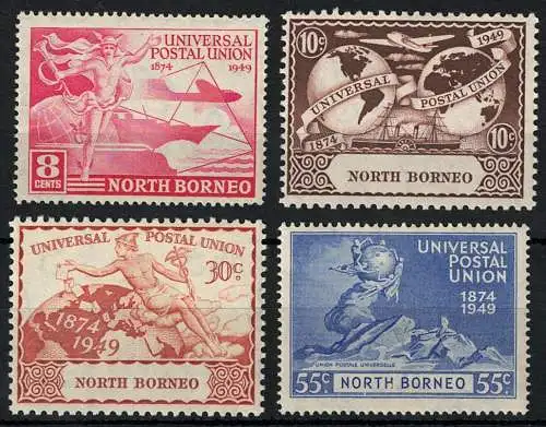 1949 North Borneo, Stanley Gibbons # 352/55 - postfrisch **