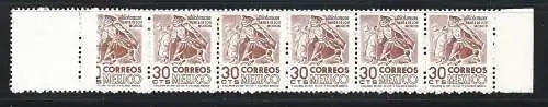 1950-52 MEXICO, YT 632 30c. rot MNH/** SORTEN