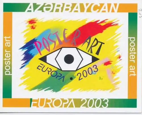 2003 EUROPA CEPT Aserbaidschan Libretto Arte-Manifesti MNH **