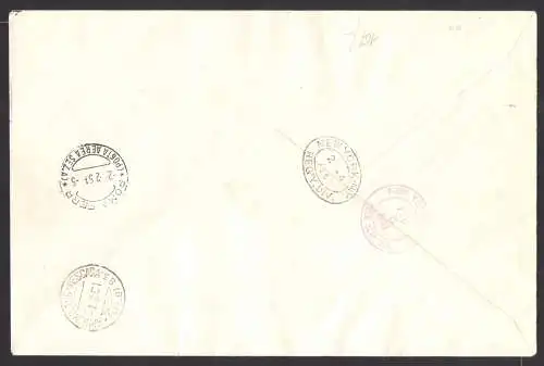 1951 San Marino, Ansichtsblatt Nr. 10, von San Marino nach New York - FDC