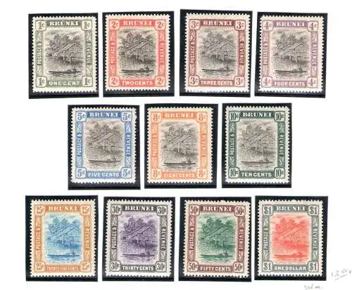 1907 BRUNEI - SG 23/33 11er Set MLH*