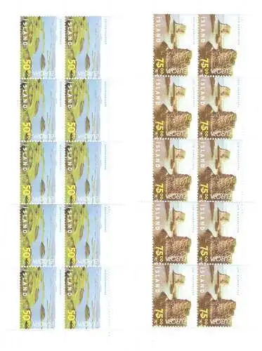 1999 EUROPA CEPT Island 2 Hefte / Booklet Naturparks MNH **