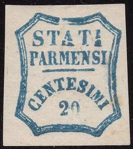 1859 Parma Provisorische Regierung, Nr. 15b MLH/* Raybaudi Zertifikat