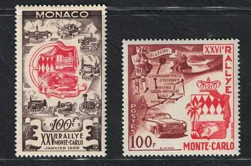 1955-56 MONACO, Rallye Monte Carlo # 420+441 - postfrisch **