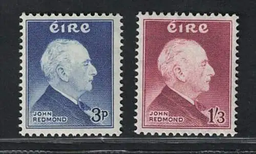 1957 IRLAND, # 128/29 John Edward Redmond Statista, postfrisch **