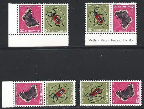 1953 SCHWEIZ, Z39-40-41 POSTFRISCH/**