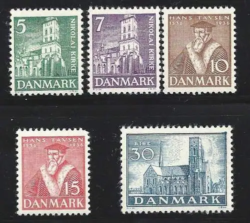 1936 Dänemark - Nr. 241/245 5 Werte postfrisch/**