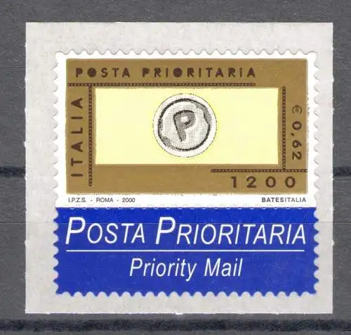 2000 Republik Priority Post 0,62 Cent Gold schwarz grau Nr. 2484 postfrisch **