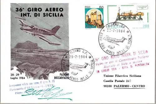 1984 Italien - Republik - 36. Giro Aereo Internazionale di Sicilia SONDERSTORNIERUNGEN