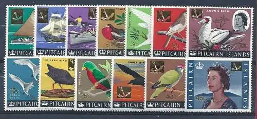 1967 Pitcairn Islands - Yvert 71/83 - Elisabeth und verschiedene Motive - 13 Werte postfrisch **