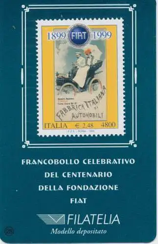 1999 Italien - Republik, Fiat Philateliekarte 2,48 Euro