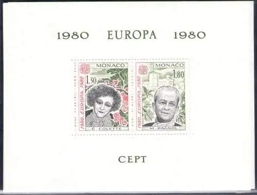 1980 München, Sonderbogen Europa - Unified Nr. BFS13, MNH **