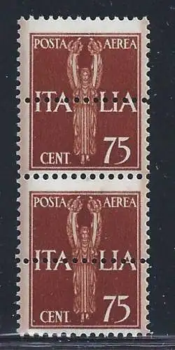 1932 KÖNIGREICH, PA Nr. 12c 75 c. gelbbraun PAAR MNH / ** SORTEN