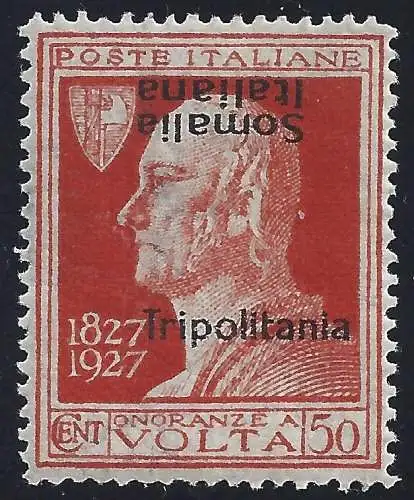 1927 TRIPOLITANIEN, Nr. 44c Volta VARIETA' MNH / ** Signature Golinelli